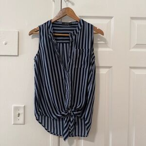 The Limited Black and White Striped Blouse